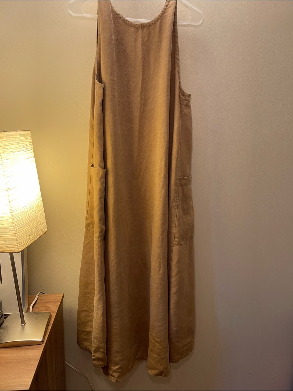 Tan Linen Dress size XL - Picture 3 of 8